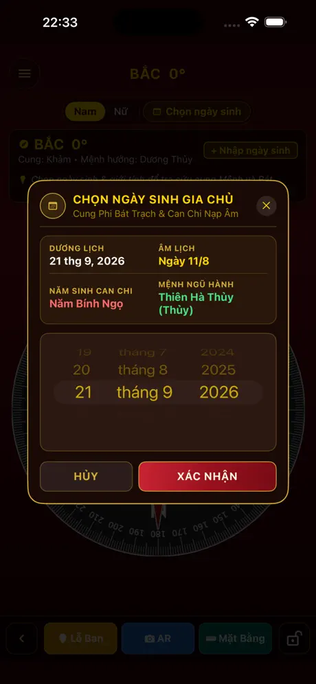 Chọn Ngày Sinh Gia Chủ